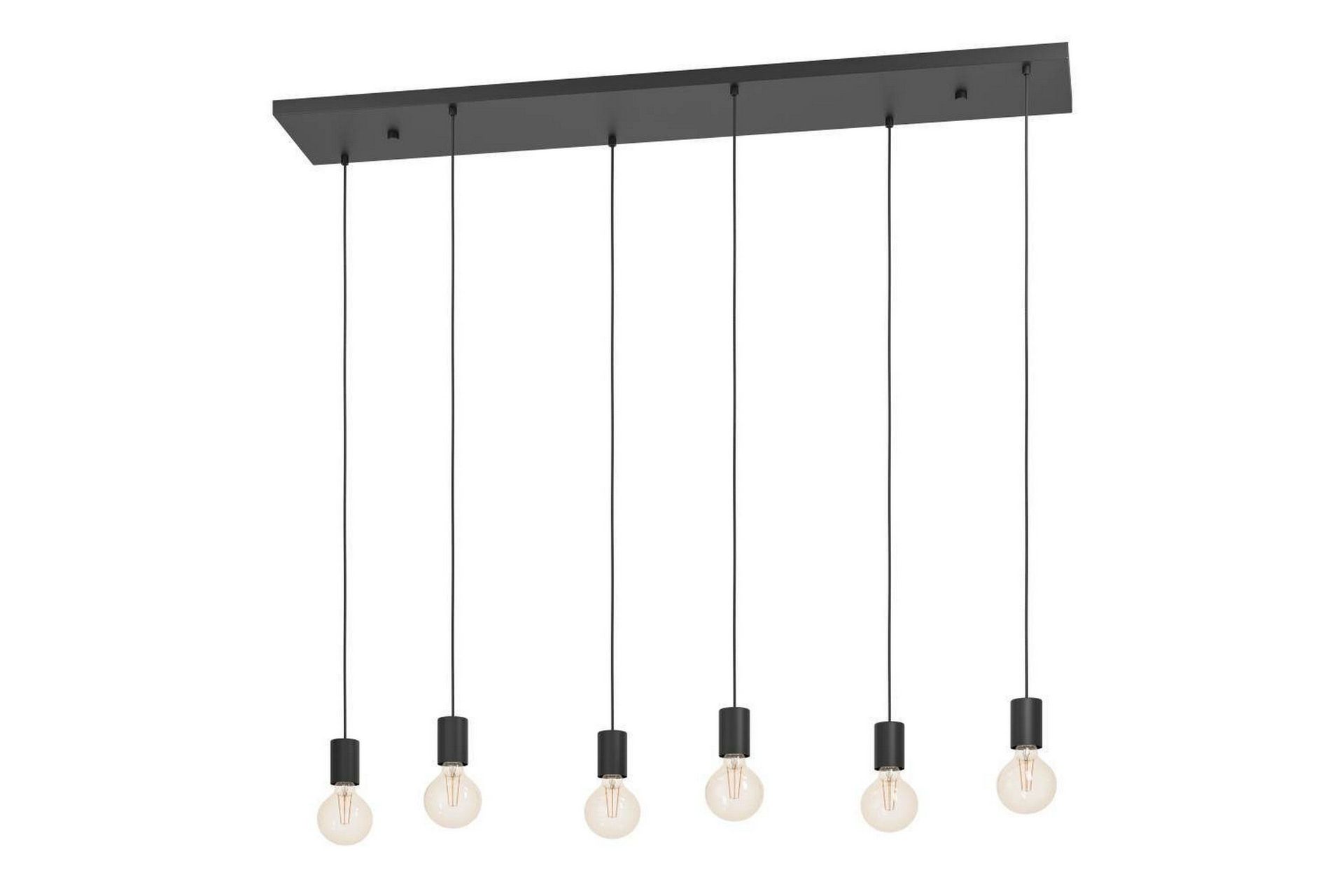 Takpendel Eglo Huebro Svart med 6 Lamper -