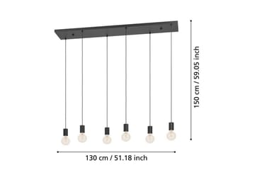 Takpendel Eglo Huebro Svart med 6 Lamper - Belysning - Innendørsbelysning & Lamper - Taklampe - Pendellamper & Hengelamper