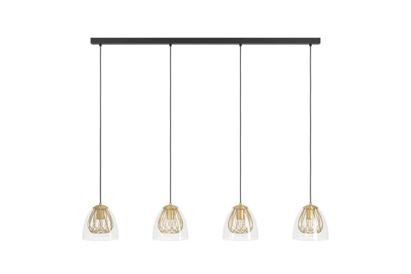 Takpendel Eglo Jazminia Messing/Klar med 4 Lamper - Belysning - Innendørsbelysning & Lamper - Taklampe - Pendellamper & Hengelamper