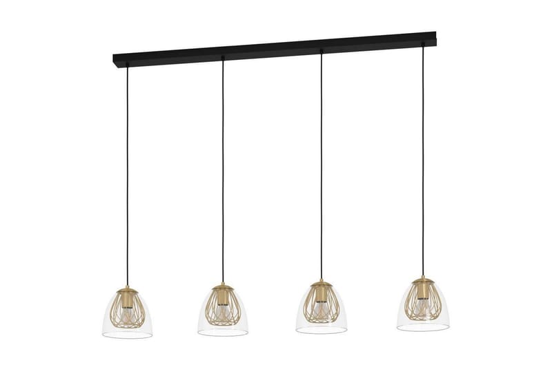 Takpendel Eglo Jazminia Messing/Klar med 4 Lamper - Belysning - Innendørsbelysning & Lamper - Taklampe - Pendellamper & Hengelamper