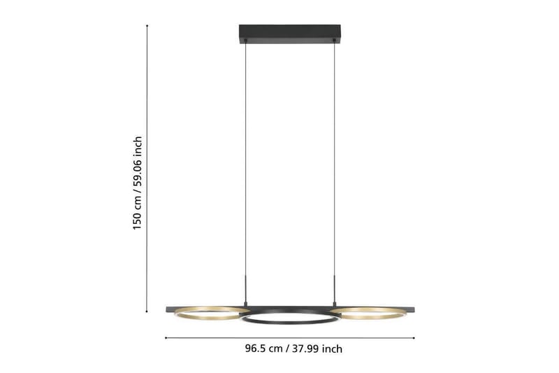 Takpendel Eglo Lanacera Svart/Gull - Belysning - Innendørsbelysning & Lamper - Taklampe - Pendellamper & Hengelamper