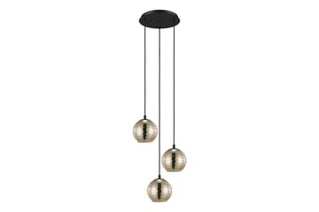 Takpendel Eglo Lemorieta Svart/Gull Rundell med 3 Lamper - Belysning - Innendørsbelysning & Lamper - Taklampe - Pendellamper & Hengelamper