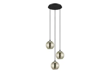 Takpendel Eglo Lemorieta Svart/Gull Rundell med 3 Lamper - Belysning - Innendørsbelysning & Lamper - Taklampe - Pendellamper & Hengelamper
