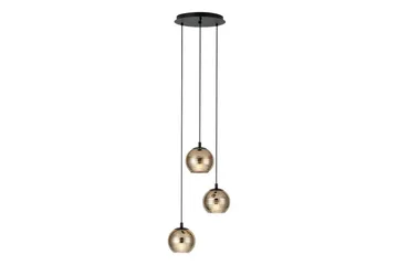 Takpendel Eglo Lemorieta Svart/Gull Rundell med 3 Lamper - Belysning - Innendørsbelysning & Lamper - Taklampe - Pendellamper & Hengelamper