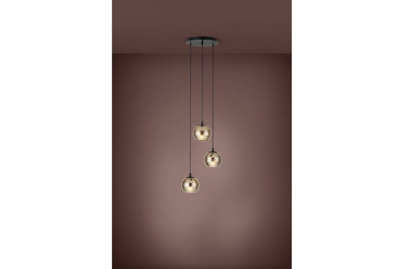 Takpendel Eglo Lemorieta Svart/Gull Rundell med 3 Lamper - Belysning - Innendørsbelysning & Lamper - Taklampe - Pendellamper & Hengelamper