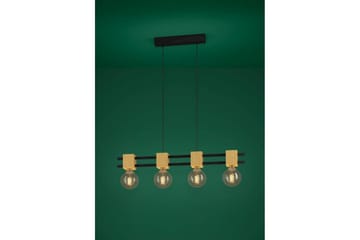 Takpendel Eglo Levantara Svart/Tre med 4 Lamper - Belysning - Innendørsbelysning & Lamper - Taklampe - Pendellamper & Hengelamper