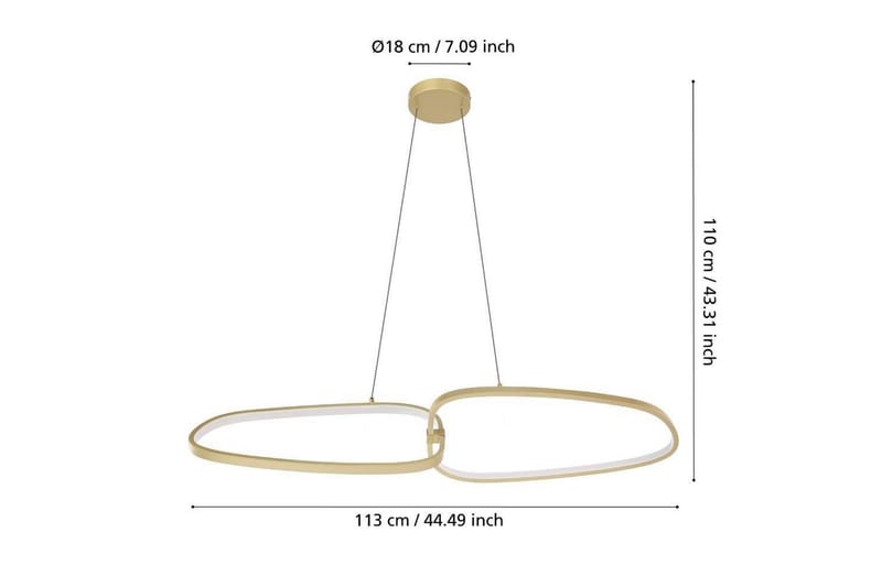 Takpendel Eglo Lodosa Messing - Belysning - Innendørsbelysning & Lamper - Taklampe - Pendellamper & Hengelamper
