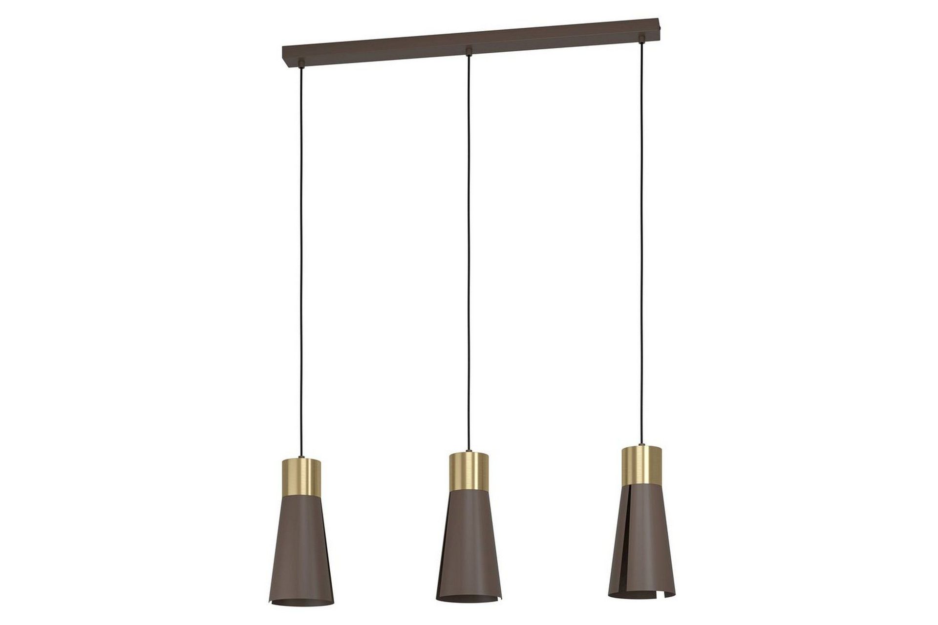 Takpendel Eglo Losalomas med 3 lamper - Bronse/Gull