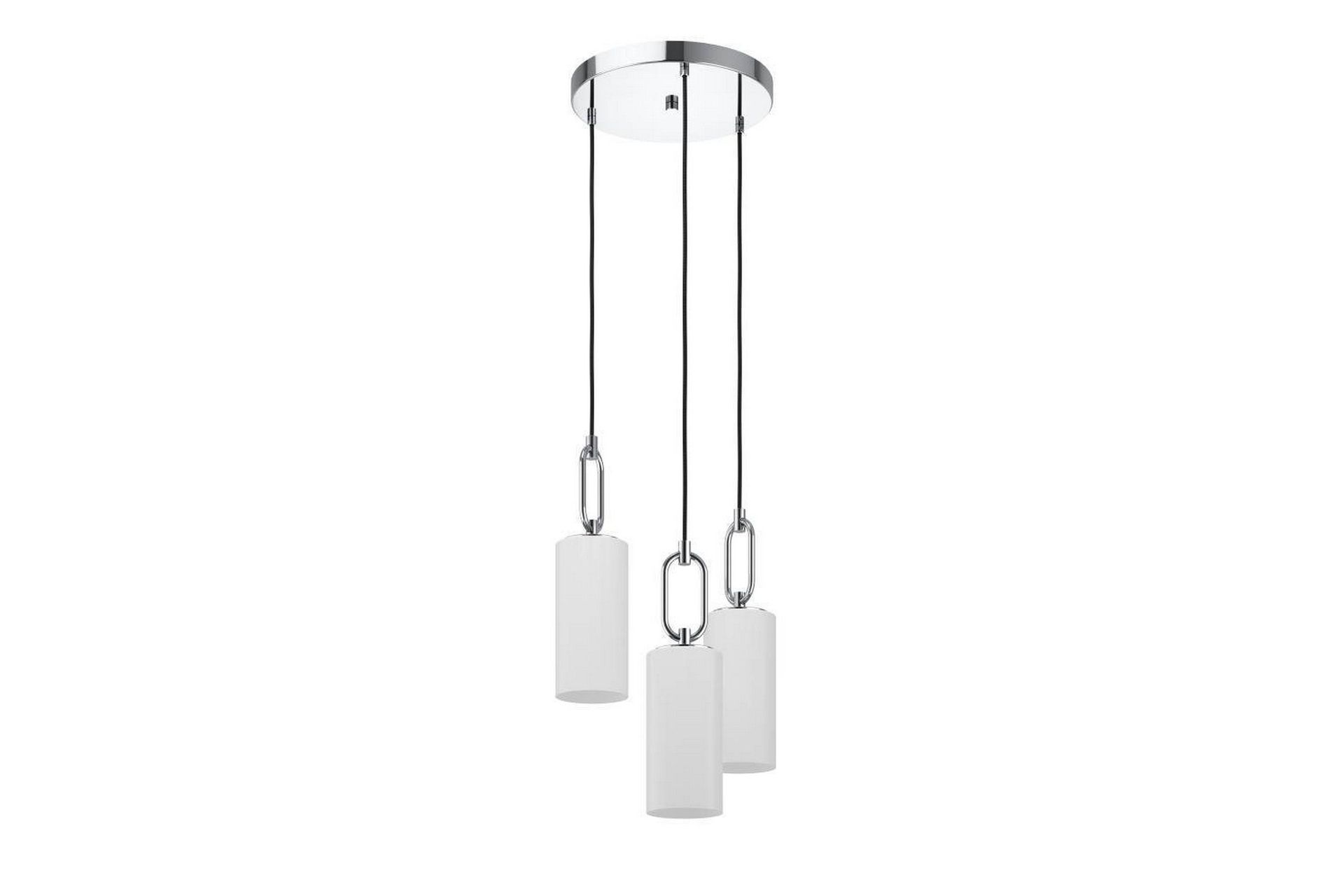 Takpendel Eglo Majana Opalhvit/Krom Rondell med 3 Lamper -