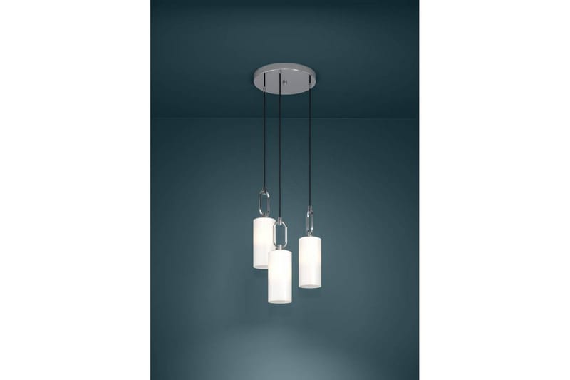 Takpendel Eglo Majana Opalhvit/Krom Rondell med 3 Lamper - Belysning - Innendørsbelysning & Lamper - Taklampe - Pendellamper & Hengelamper