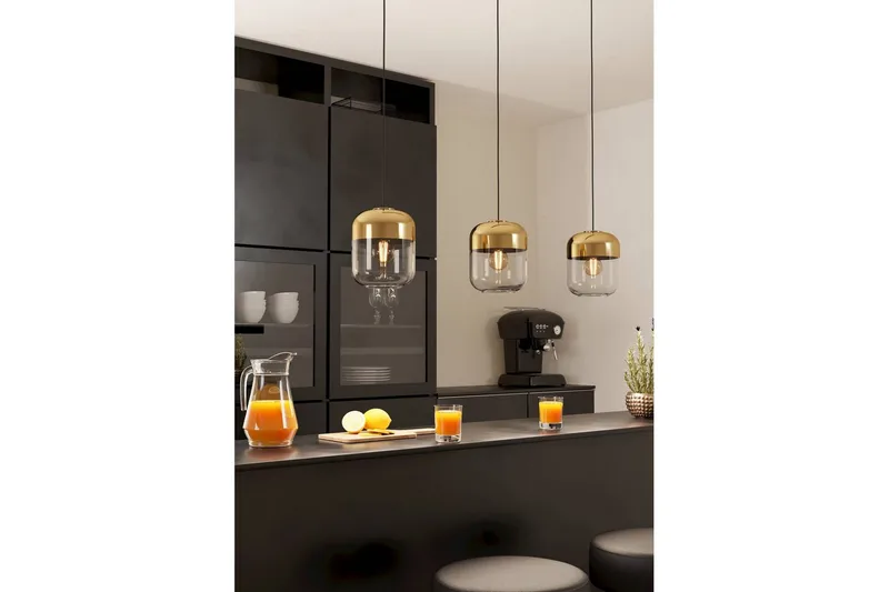 Takpendel Eglo Maryvilla med 3 lamper - Svart/Bronse/Gull/Gul - Belysning - Innendørsbelysning & Lamper - Taklampe - Pendellamper & Hengelamper