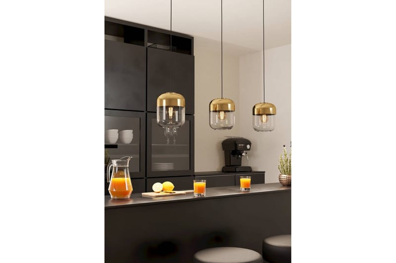 Takpendel Eglo Maryvilla med 3 lamper - Svart/Bronse/Gull/Gul - Belysning - Innendørsbelysning & Lamper - Taklampe - Pendellamper & Hengelamper