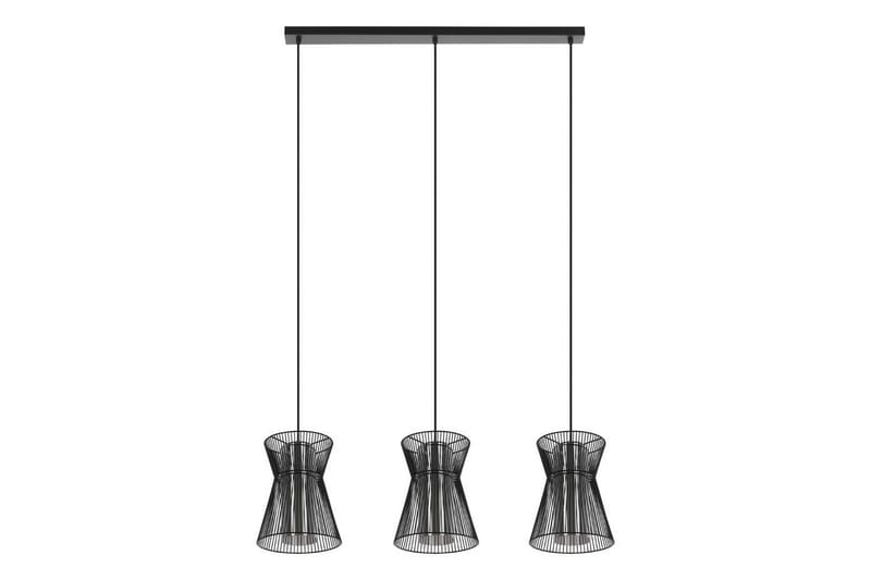 Takpendel Eglo Maseta med 3 Lamper Svart Svart-Transparent - Svart - Belysning - Innendørsbelysning & Lamper - Taklampe - Pendellamper & Hengelamper