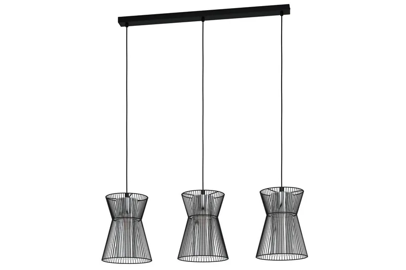 Takpendel Eglo Maseta med 3 Lamper Svart Svart-Transparent, Svart