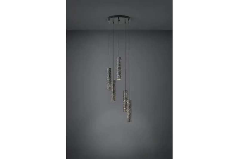 Takpendel Eglo Mentalona antrasitt terrazzo rundell med 5 lamper - Belysning - Innendørsbelysning & Lamper - Taklampe - Pendellamper & Hengelamper