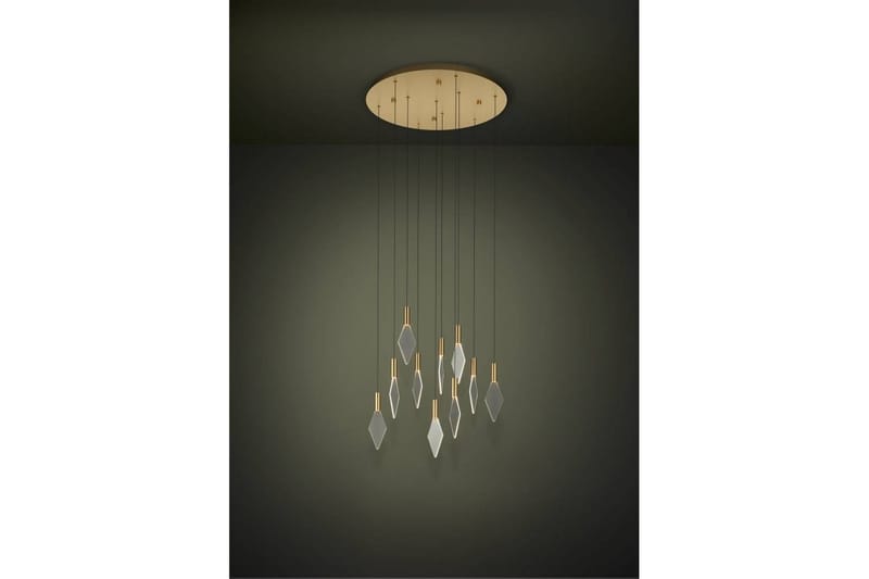 Takpendel Eglo Mirador messing/gull med 10 lamper - Belysning - Innendørsbelysning & Lamper - Taklampe - Pendellamper & Hengelamper