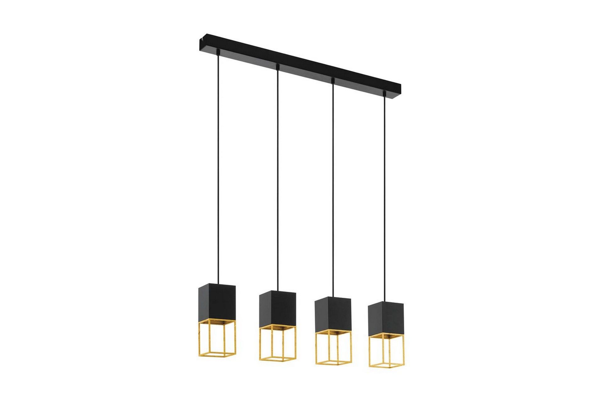 Takpendel Eglo Montebaldo med 4 Lamper - Svart/Gull