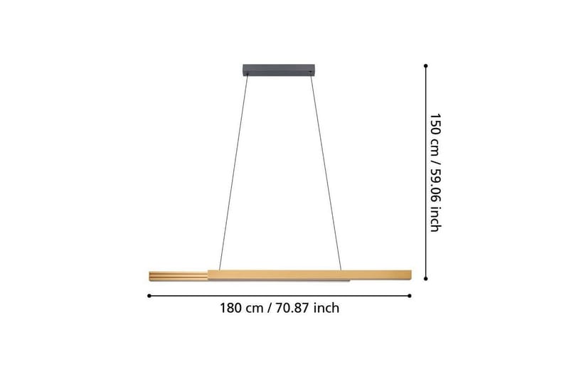Takpendel Eglo Montebuono Brun - Belysning - Innendørsbelysning & Lamper - Taklampe - Pendellamper & Hengelamper