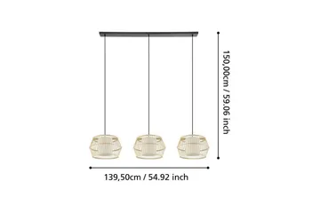 Takpendel Eglo Monterroso Natur med 3 Lamper - Belysning - Innendørsbelysning & Lamper - Taklampe - Pendellamper & Hengelamper