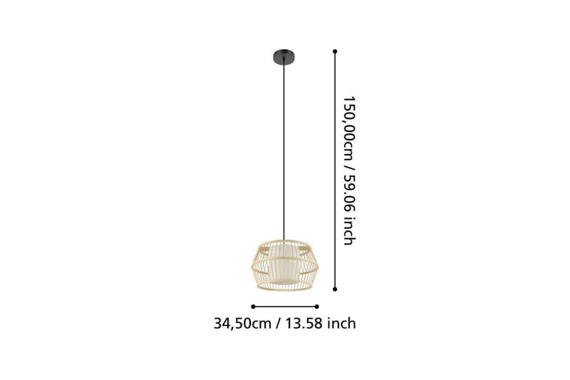 Takpendel Eglo Monterroso Natur - Belysning - Innendørsbelysning & Lamper - Taklampe - Pendellamper & Hengelamper
