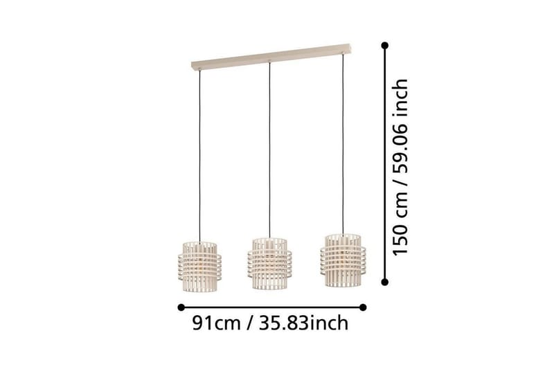 Takpendel Eglo Oltamar Sand med 3 Lamper - Belysning - Innendørsbelysning & Lamper - Taklampe - Pendellamper & Hengelamper