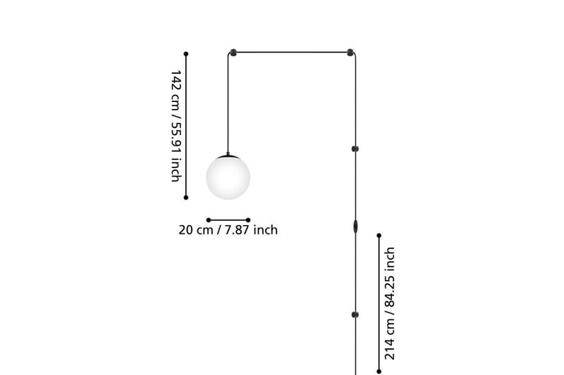 Takpendel Eglo Rondo 3 - Hvit/Svart - Belysning - Innendørsbelysning & Lamper - Taklampe - Pendellamper & Hengelamper