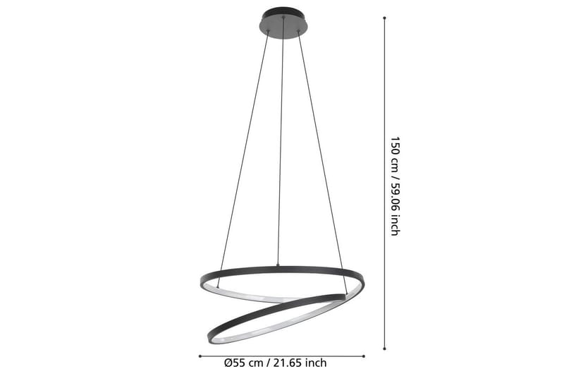 Takpendel Eglo Ruotale - Svart - Belysning - Innendørsbelysning & Lamper - Taklampe - Pendellamper & Hengelamper