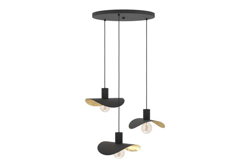 Takpendel Eglo Saceda Svart/Gull Rondell med 3 Lamper - Belysning - Innendørsbelysning & Lamper - Taklampe - Pendellamper & Hengelamper