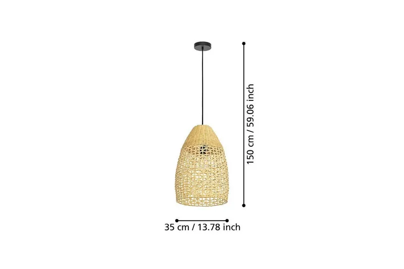 Takpendel Eglo Sambucona Tre/Svart 35 cm - 35 cm - Belysning - Innendørsbelysning & Lamper - Taklampe - Pendellamper & Hengelamper