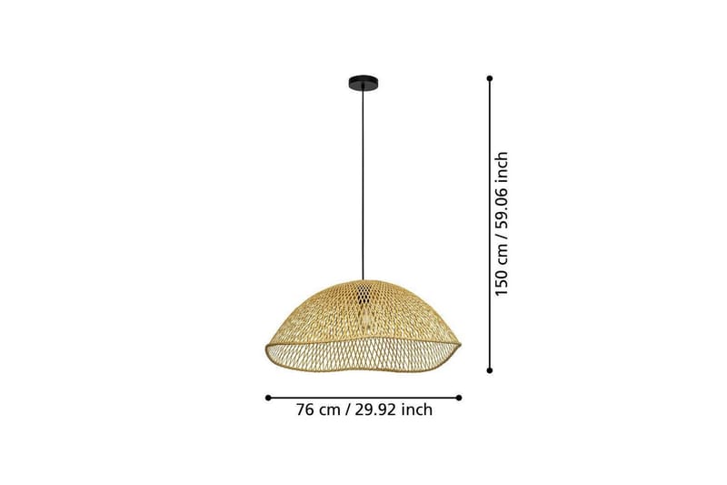 Takpendel Eglo Sambucona Tre/Svart 72 cm - 72 cm - Belysning - Innendørsbelysning & Lamper - Taklampe - Pendellamper & Hengelamper
