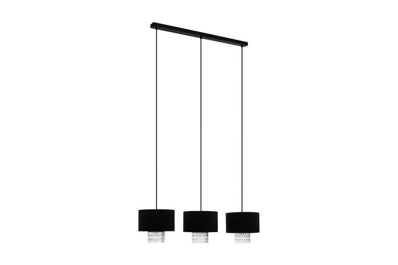 Takpendel Eglo Sapuara Svart Krystall med 3 Lamper, undefined