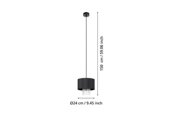 Takpendel Eglo Sapuara Svart Krystall - Belysning - Innendørsbelysning & Lamper - Taklampe - Pendellamper & Hengelamper