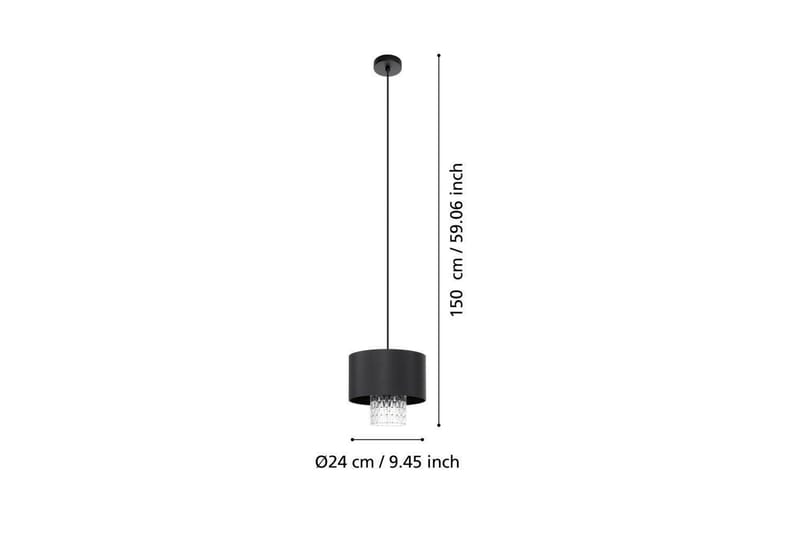 Takpendel Eglo Sapuara Svart Krystall - Belysning - Innendørsbelysning & Lamper - Taklampe - Pendellamper & Hengelamper