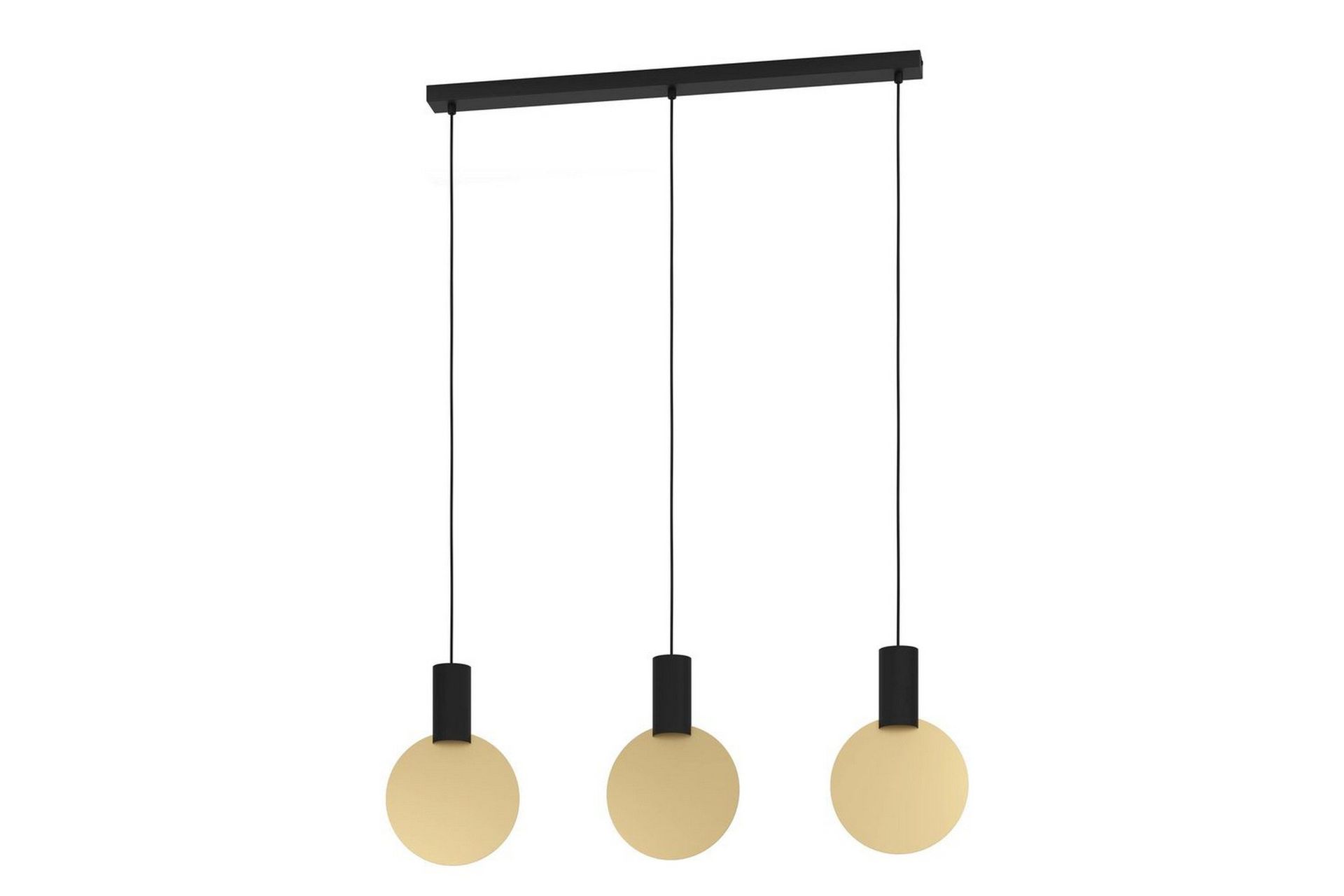 Takpendel Eglo Sarona med 3 lamper - Svart/Gull