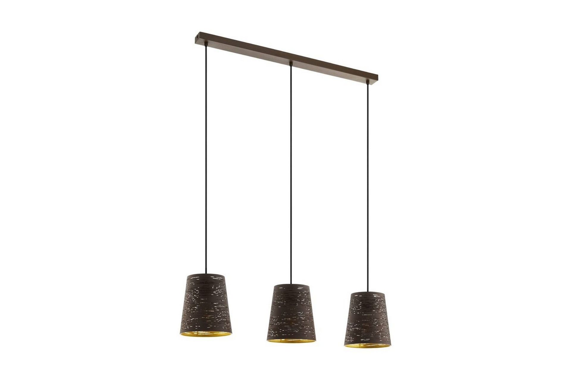 Takpendel Eglo Segezia med 3 Lamper - Brun/Gull