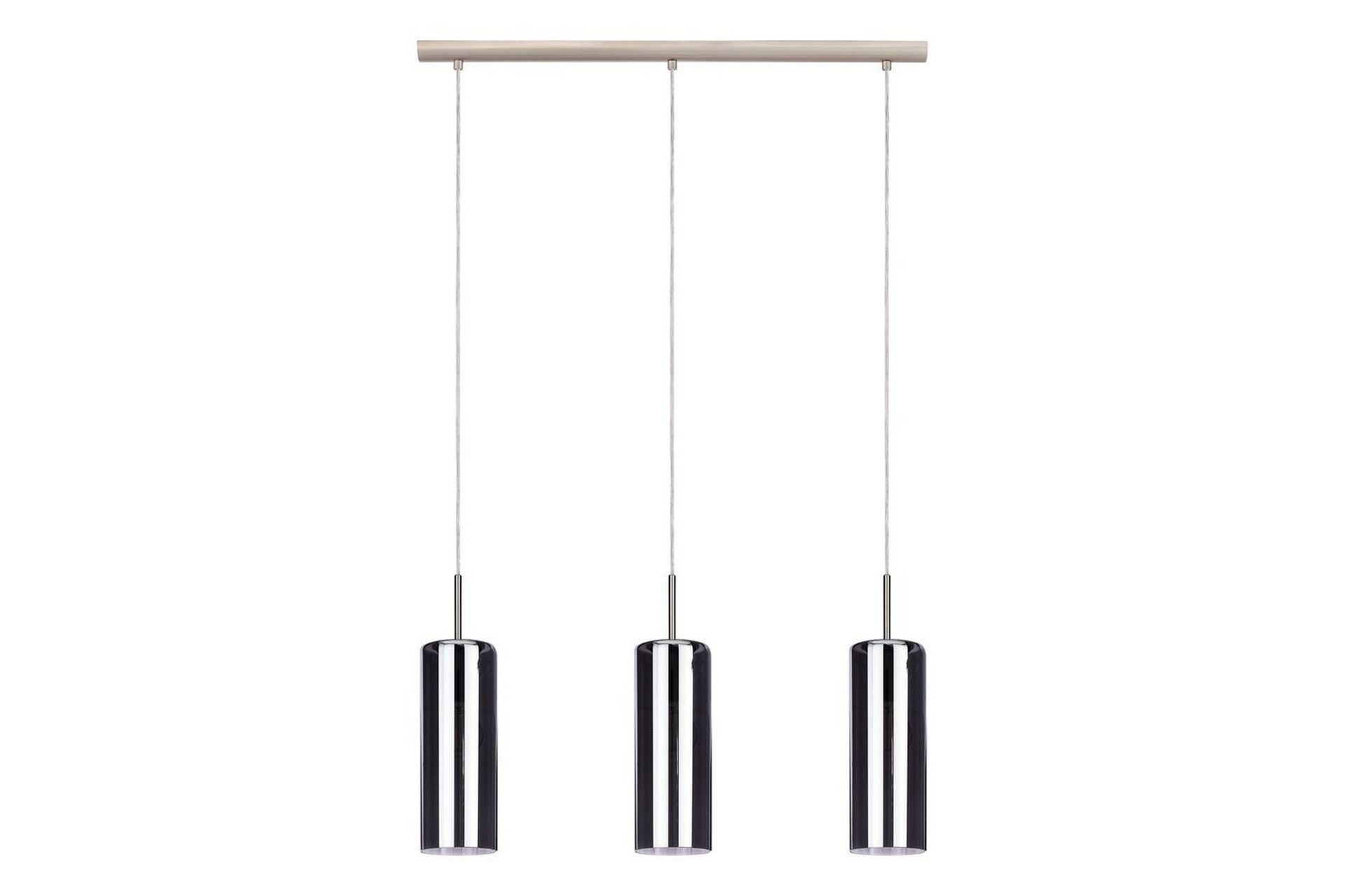 Takpendel Eglo Selvino med 3 Lamper Nikkel-Matt Svart-Transparent - Svart