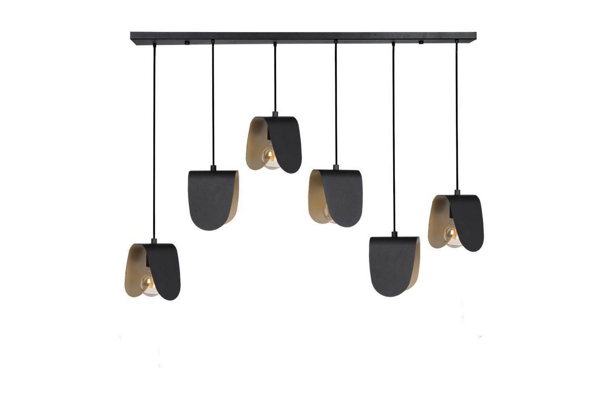 Takpendel Eglo Serenara Svart/Gull med 6 lamper -