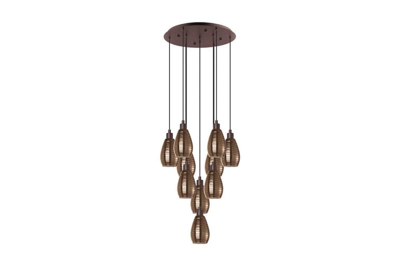 Takpendel Eglo Siracusa Brun/Kobber med 10 lamper - Belysning - Innendørsbelysning & Lamper - Taklampe - Pendellamper & Hengelamper