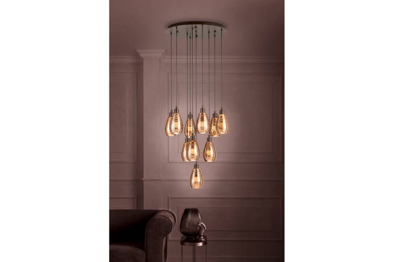 Takpendel Eglo Siracusa Brun/Kobber med 10 lamper - Belysning - Innendørsbelysning & Lamper - Taklampe - Pendellamper & Hengelamper