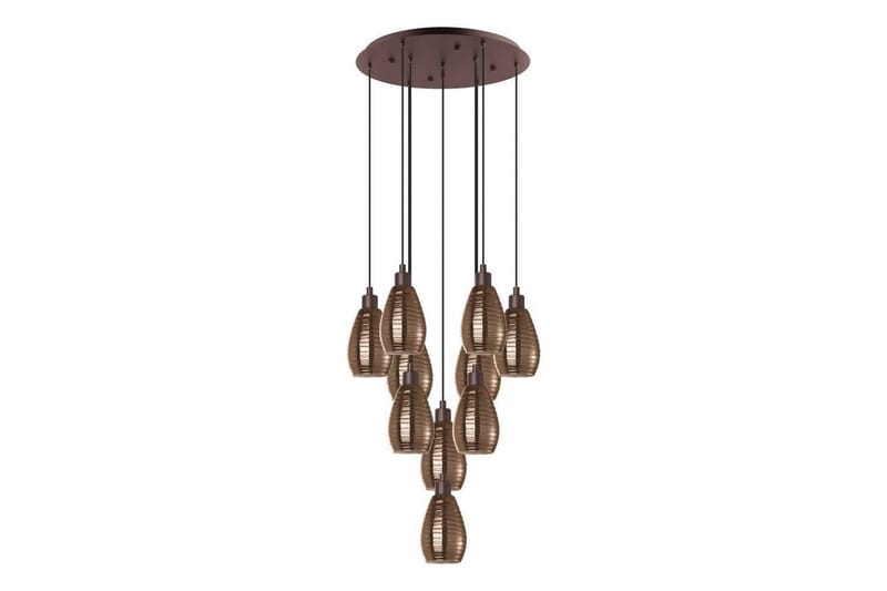 Takpendel Eglo Siracusa Brun/Kobber med 10 lamper - Belysning - Innendørsbelysning & Lamper - Taklampe - Pendellamper & Hengelamper