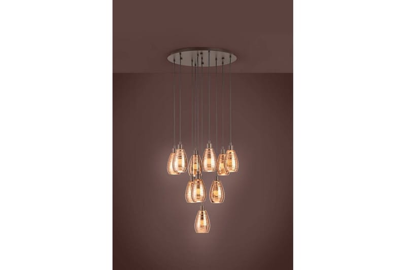 Takpendel Eglo Siracusa Brun/Kobber med 10 lamper - Belysning - Innendørsbelysning & Lamper - Taklampe - Pendellamper & Hengelamper