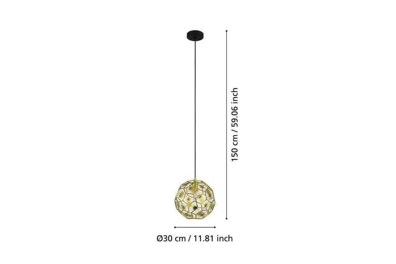 Takpendel Eglo Skoura Rund Messing 30 cm - 30 cm - Belysning - Innendørsbelysning & Lamper - Taklampe - Pendellamper & Hengelamper