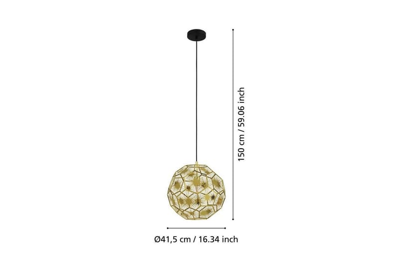 Takpendel Eglo Skoura Rund Messing 41 cm - 41 cm - Belysning - Innendørsbelysning & Lamper - Taklampe - Pendellamper & Hengelamper