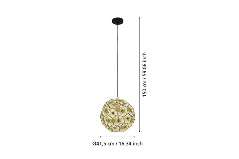 Takpendel Eglo Skoura Rund Messing 41 cm - 41 cm - Belysning - Innendørsbelysning & Lamper - Taklampe - Pendellamper & Hengelamper