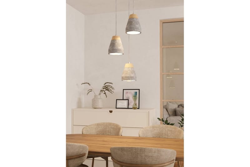 Takpendel Eglo Tarega med 3 Lamper - Brun/Grå - Belysning - Innendørsbelysning & Lamper - Taklampe - Pendellamper & Hengelamper