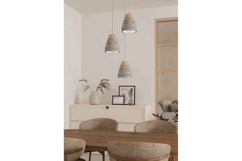 Takpendel Eglo Tarega med 3 Lamper - Brun/Grå - Belysning - Innendørsbelysning & Lamper - Taklampe - Pendellamper & Hengelamper