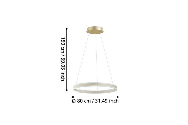 Takpendel Eglo Tonarella Rondell Champagne - Belysning - Innendørsbelysning & Lamper - Taklampe - Pendellamper & Hengelamper