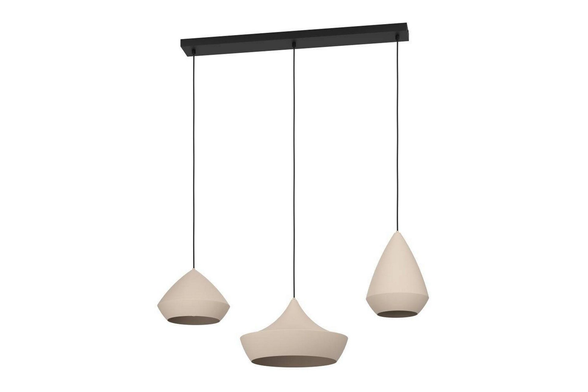 Takpendel Eglo Torremolinos Sand/Svart med 3 Lamper -