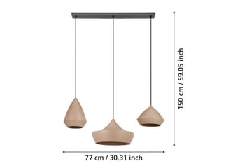 Takpendel Eglo Torremolinos Sand/Svart med 3 Lamper - Belysning - Innendørsbelysning & Lamper - Taklampe - Pendellamper & Hengelamper