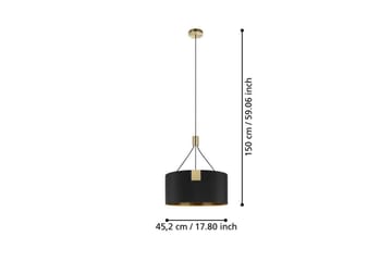Takpendel Eglo Tortola 1 Svart/Messing - Belysning - Innendørsbelysning & Lamper - Taklampe - Pendellamper & Hengelamper